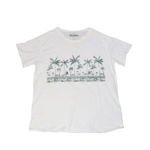 Show Me Your Mumu Green Palm Tree Print Organic Cotton Short‎ Sleeve Tee